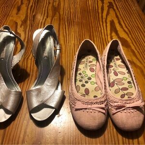 2 pairs of Nine West 8.5 shoes selling as a pair.